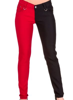 Split byxor- Röd/Svart