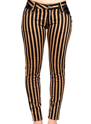 Steampunk byxor- randiga