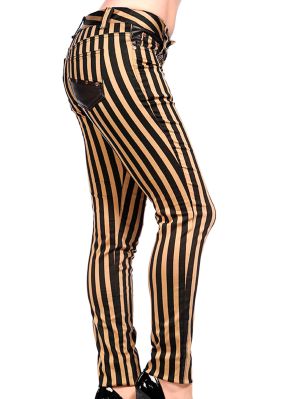 Steampunk byxor- randiga