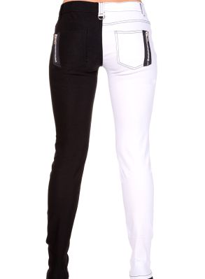 Split byxor- Vit/Svart