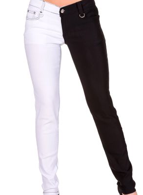 Split byxor- Vit/Svart