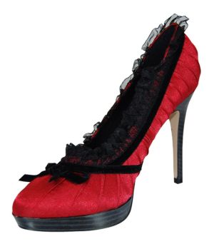 Bliss-38 Red-Blk Satin