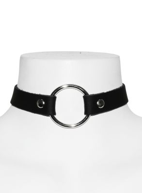 Ring- läder choker