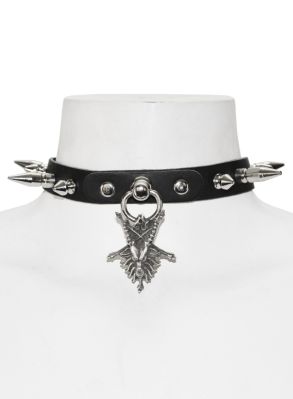 Baphomet spiknit choker