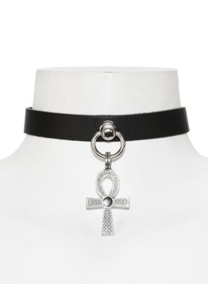 Ankh cross choker