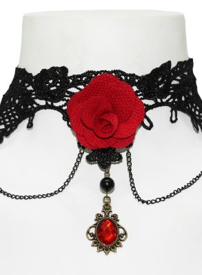 Röd ros choker