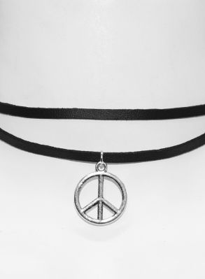 Peace dubbel choker