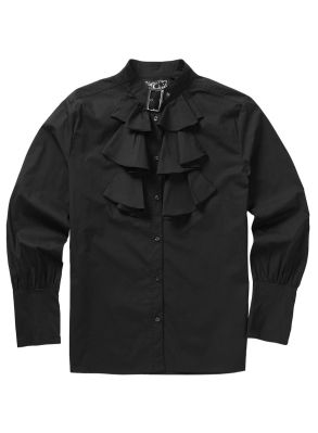 Vamp ruffle skjorta