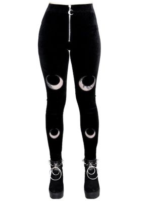 Crescent Velvet Leggings
