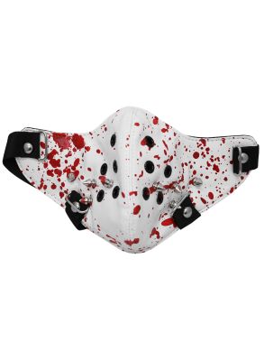 Vit halvmask blodsplatter