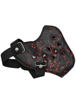 Svart halvmask blodsplatter