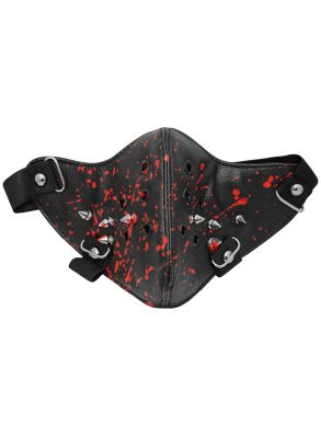 Svart halvmask blodsplatter