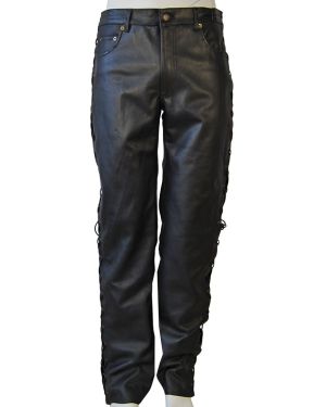 Läderbyxor med snörning