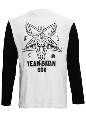 Team satan Långärmad baseball t-shirt