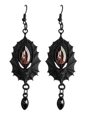 Svarta fladdermus örhängen