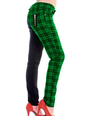 Split byxor- Grön tartan