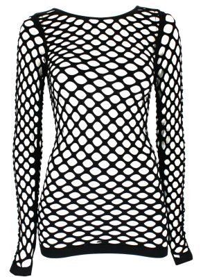 Långärmad fishnet topp
